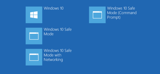 Start up options screen windows 10
